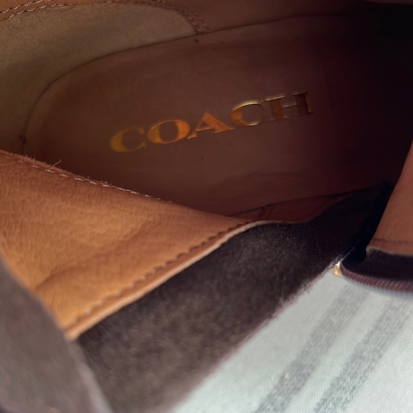 BRAND NEW COACH “LUCIA” CHESTNUT BROWN SUEDE “OVER THE KNEE” boots Sz 7 GORGEOUS - Picture 13 of 14